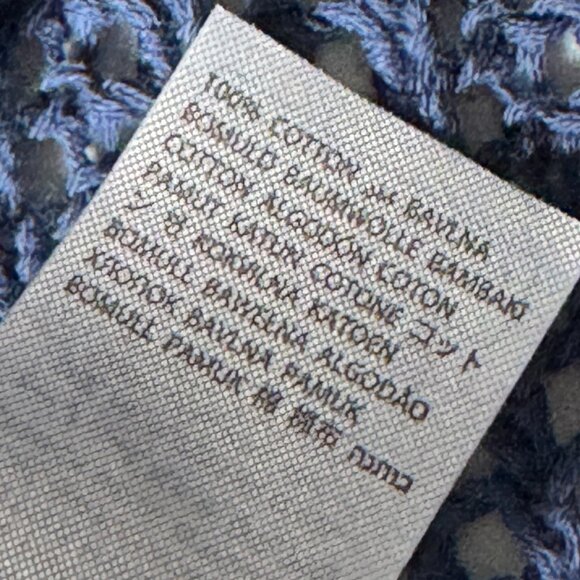 NEW EDIKTED STAR CROCHET KNIT BLUE SWEATER SHEER GRANOLA INDIE RESORT SMALL - Picture 7 of 7